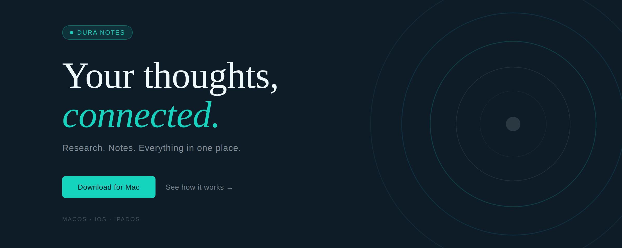 Dura Notes interface
